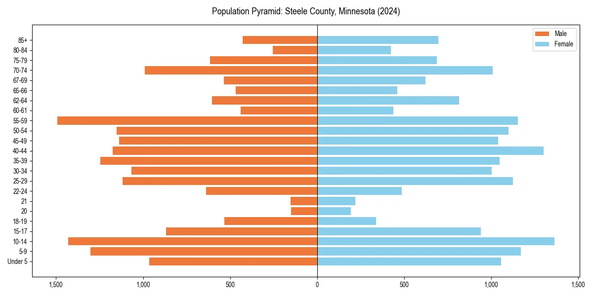 Population pyramid for 