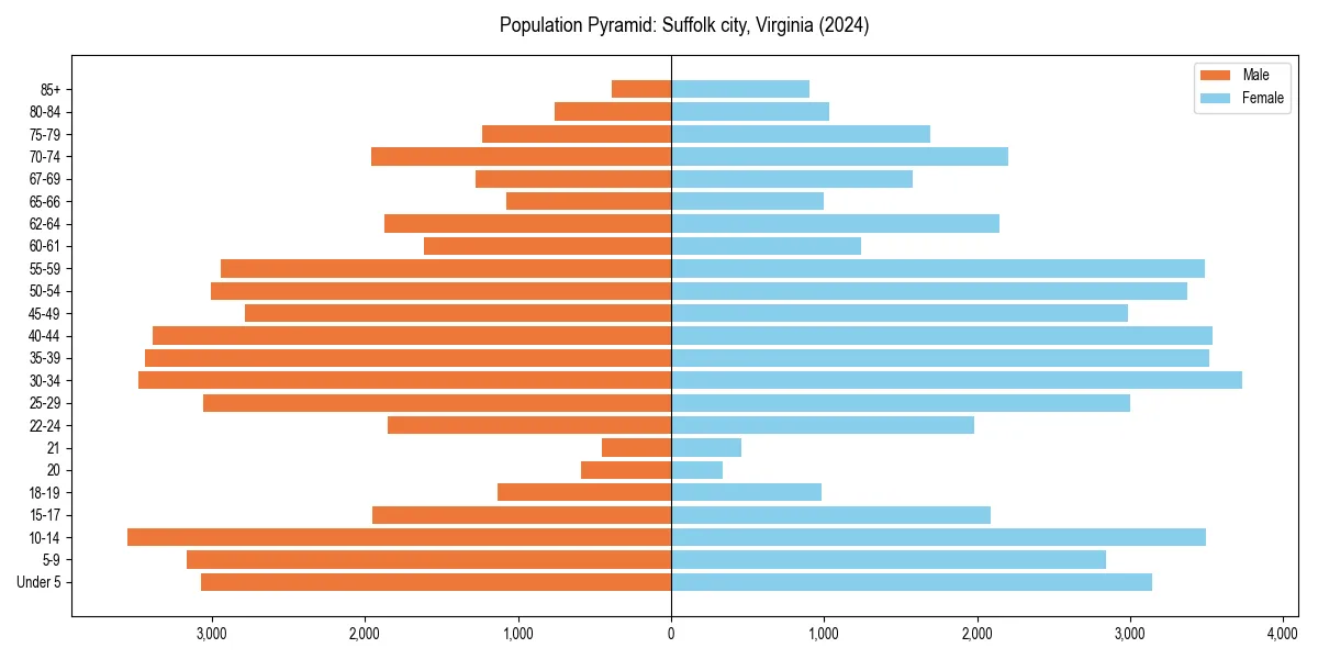 Population pyramid for 