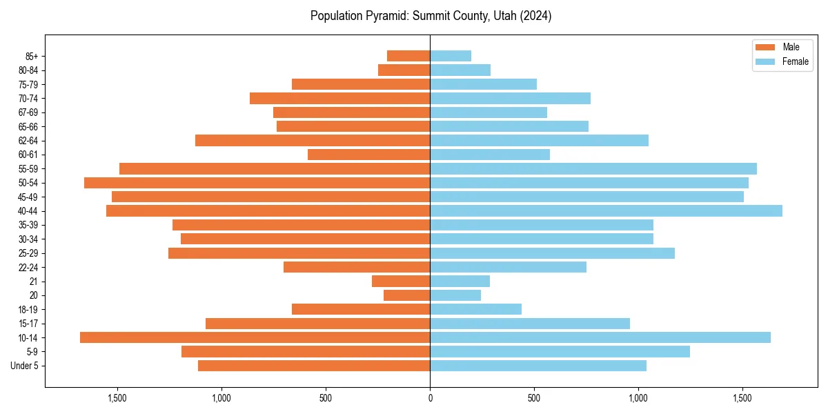Population pyramid for 