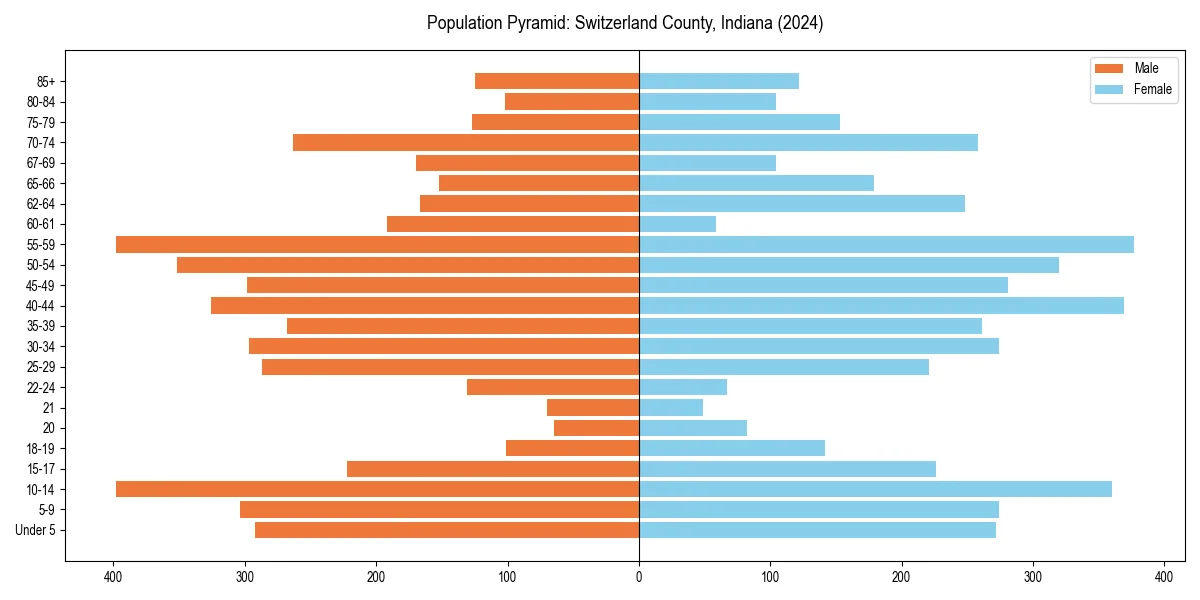 Population pyramid for 
