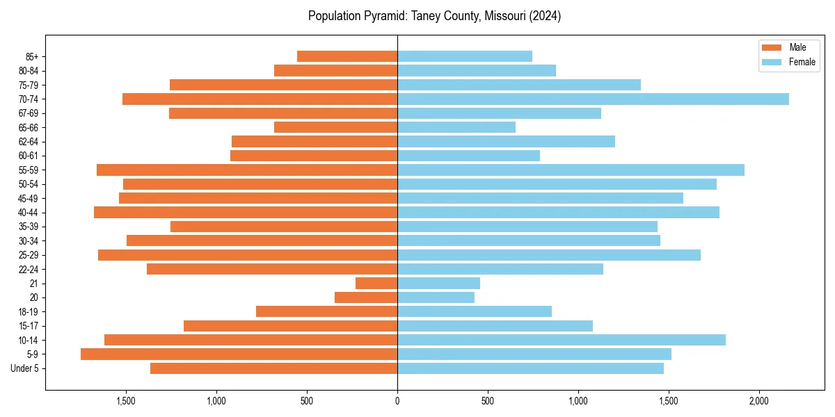 Population pyramid for 