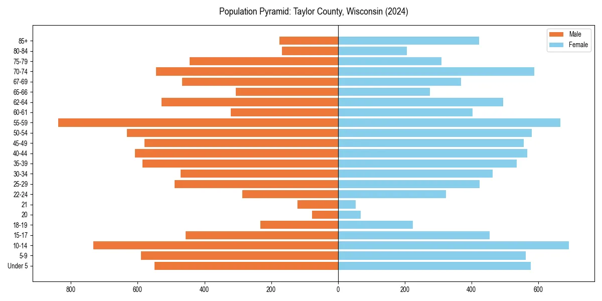 Population pyramid for 