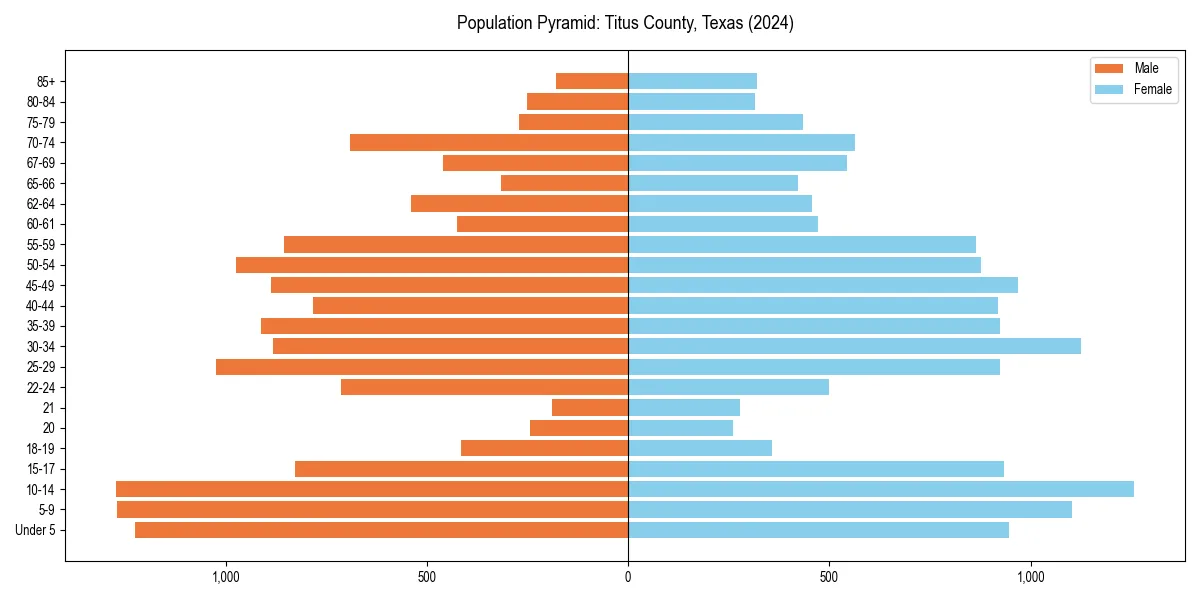 Population pyramid for 