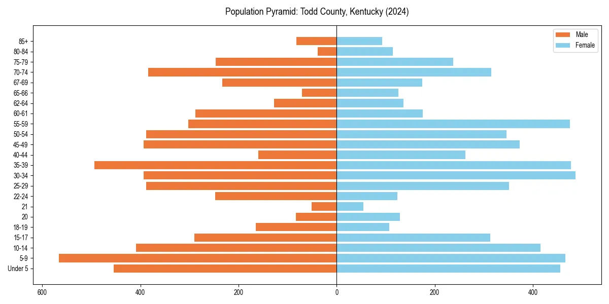 Population pyramid for 