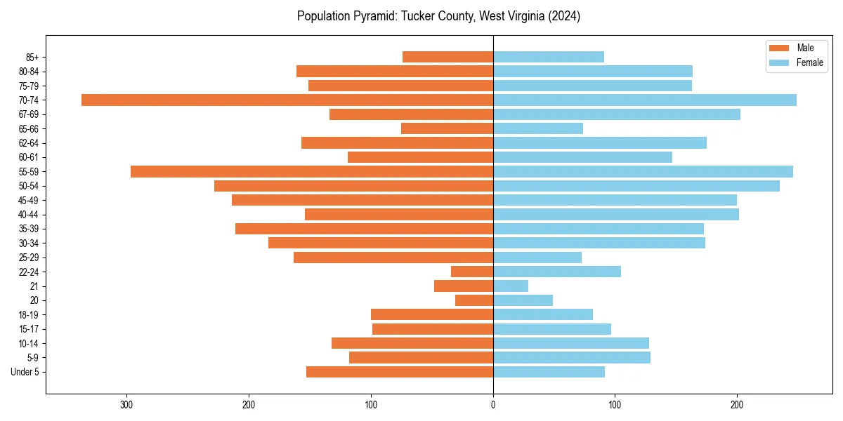 Population pyramid for 