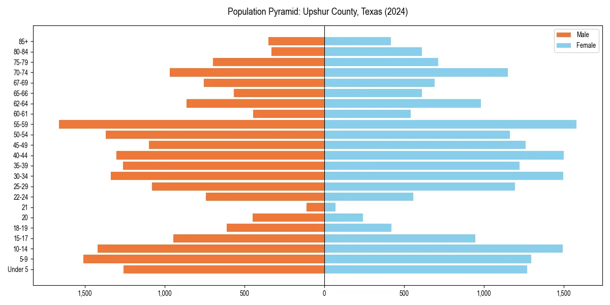 Population pyramid for 