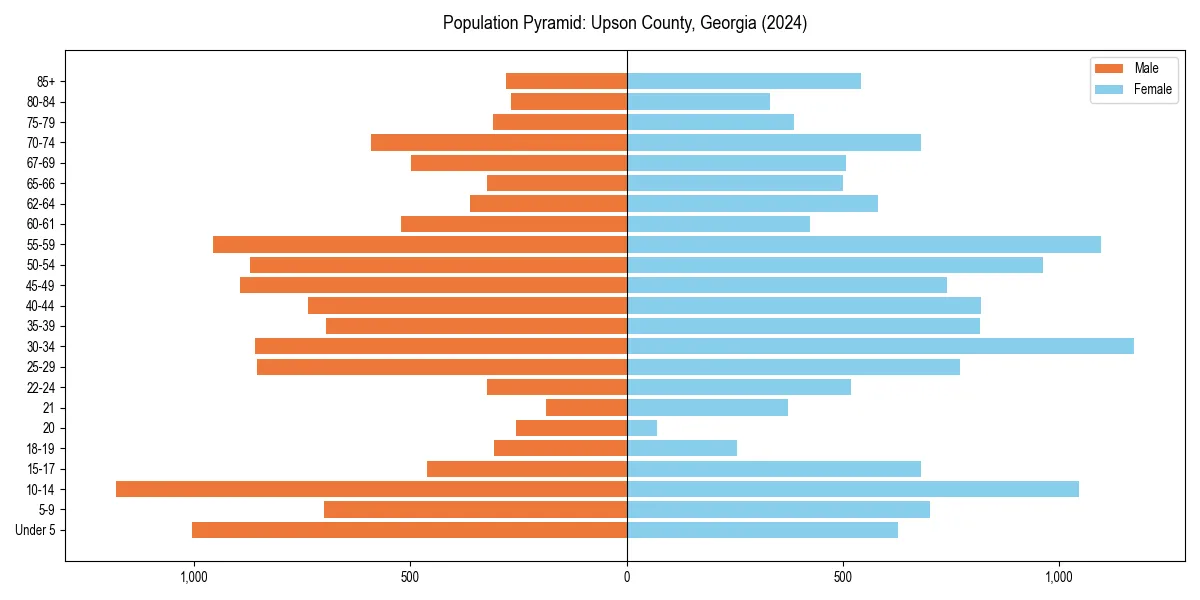 Population pyramid for 
