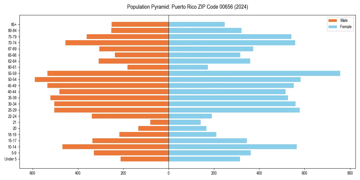 Population pyramid for 