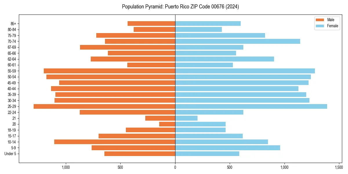 Population pyramid for 