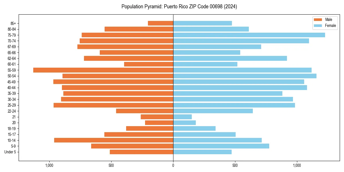 Population pyramid for 
