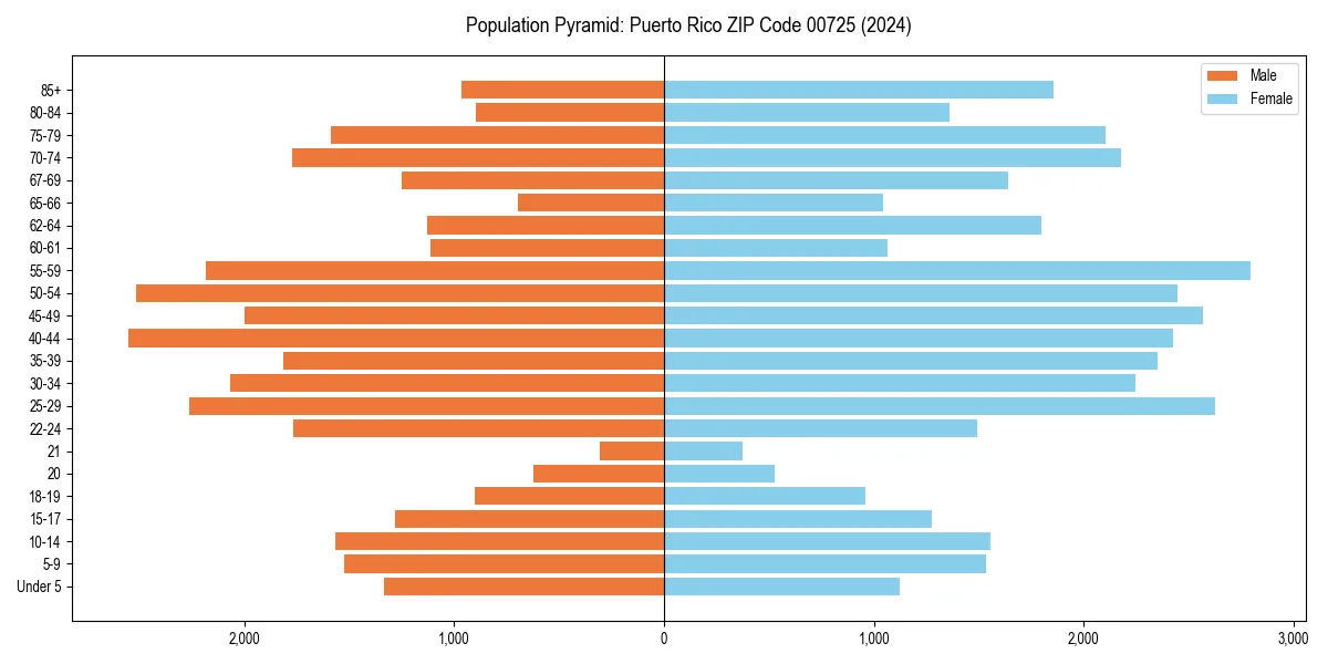 Population pyramid for 