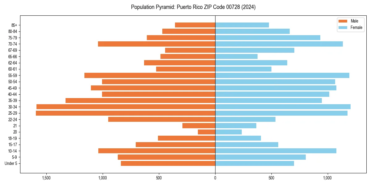 Population pyramid for 