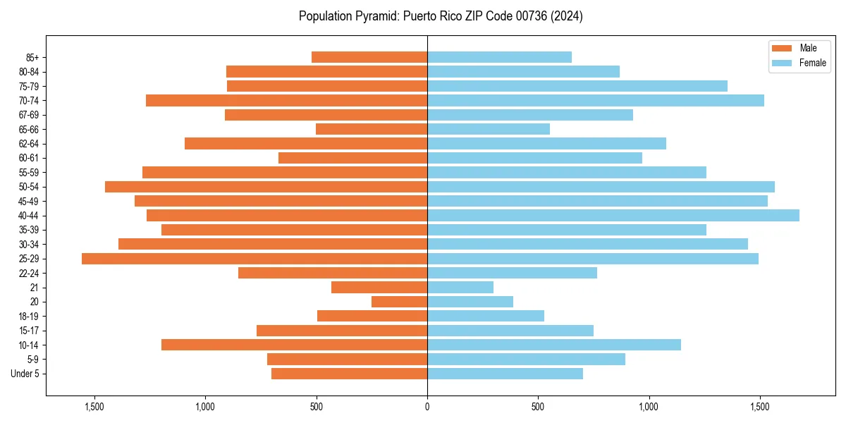 Population pyramid for 