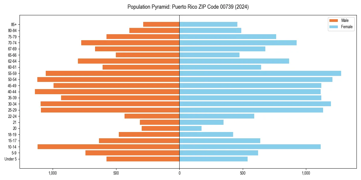 Population pyramid for 