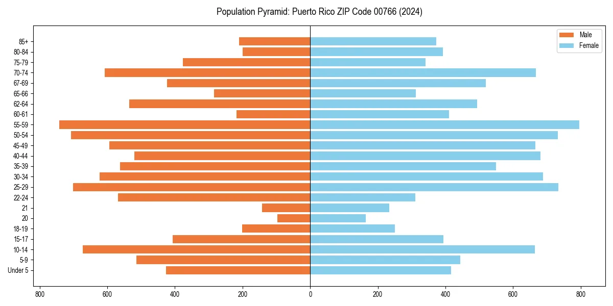 Population pyramid for 