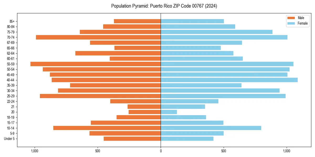 Population pyramid for 