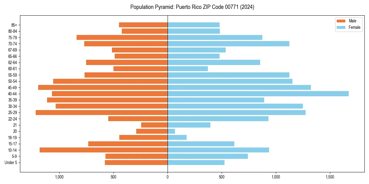 Population pyramid for 