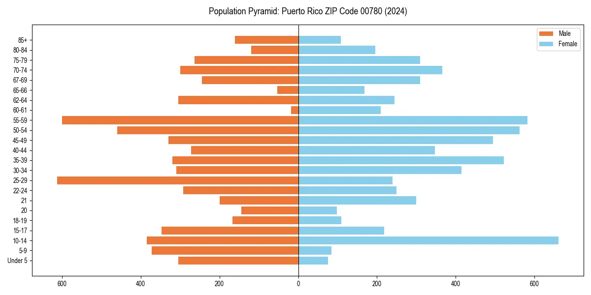 Population pyramid for 