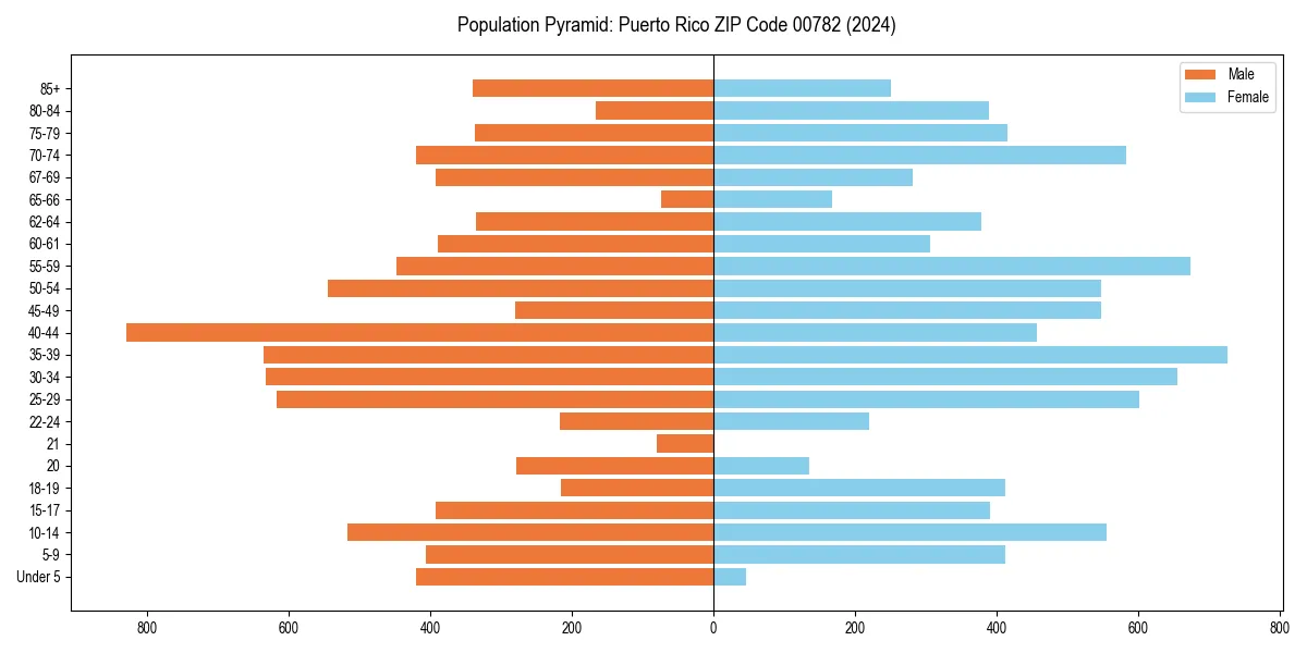 Population pyramid for 