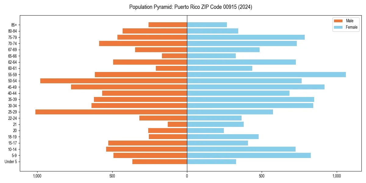 Population pyramid for 
