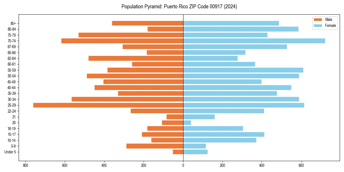 Population pyramid for 