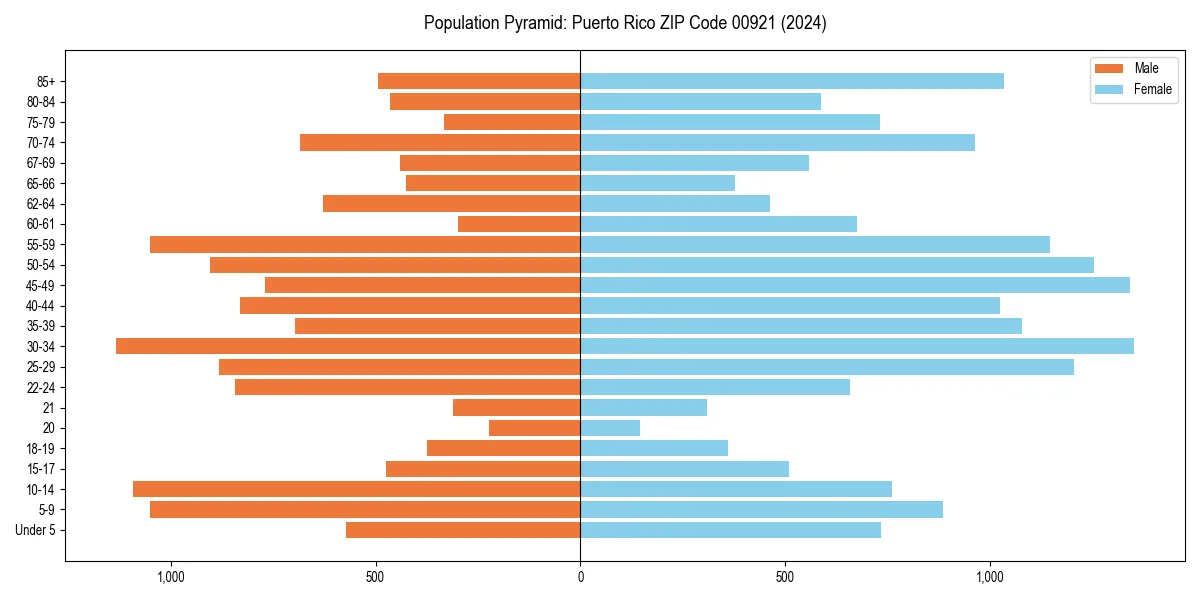 Population pyramid for 