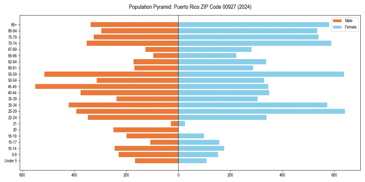 Population pyramid for 