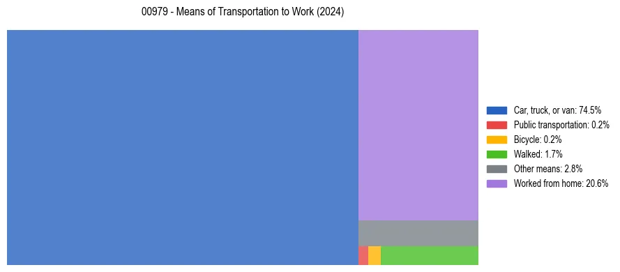 Commute modes in Puerto Rico ZIP Code 00979