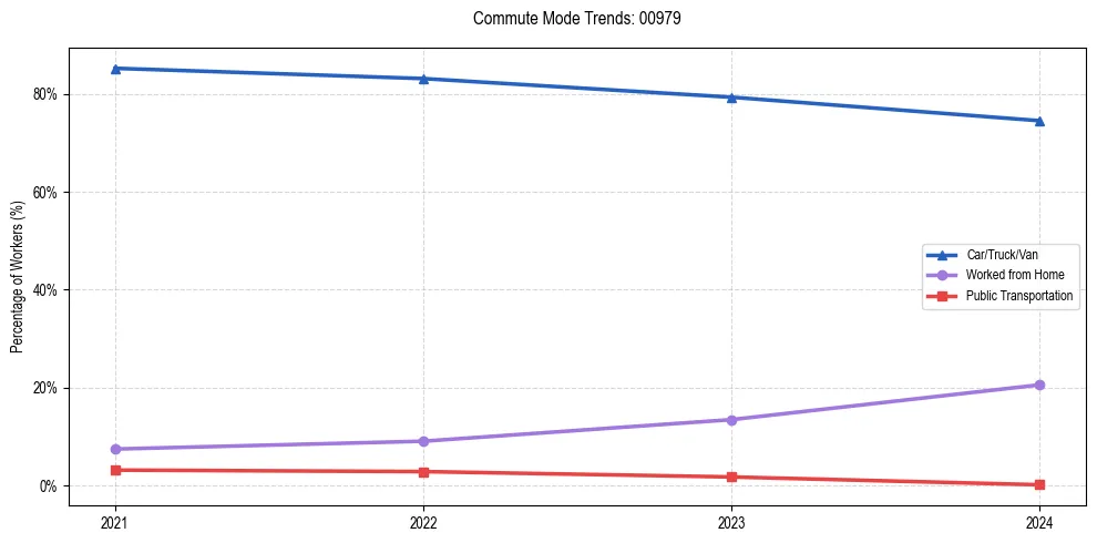 Transportation trends in Puerto Rico ZIP Code 00979