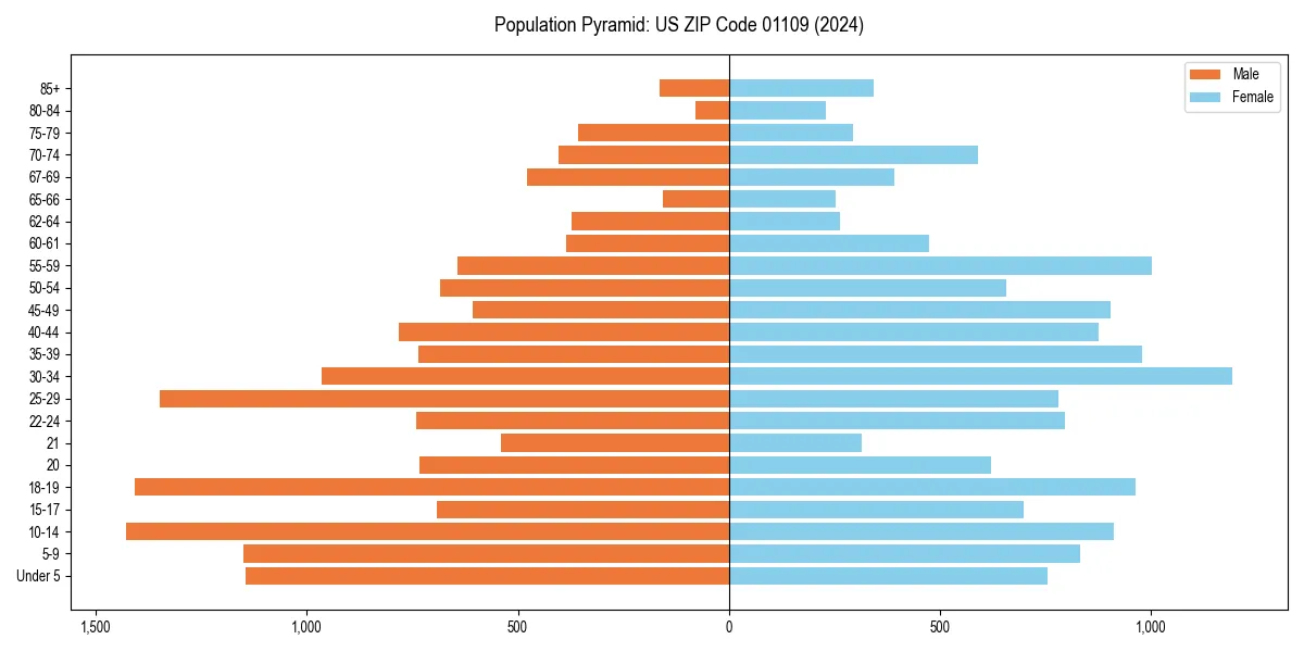Population pyramid for 