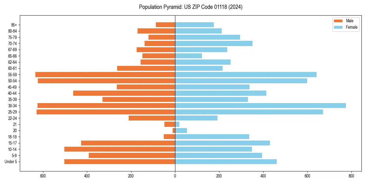 Population pyramid for 