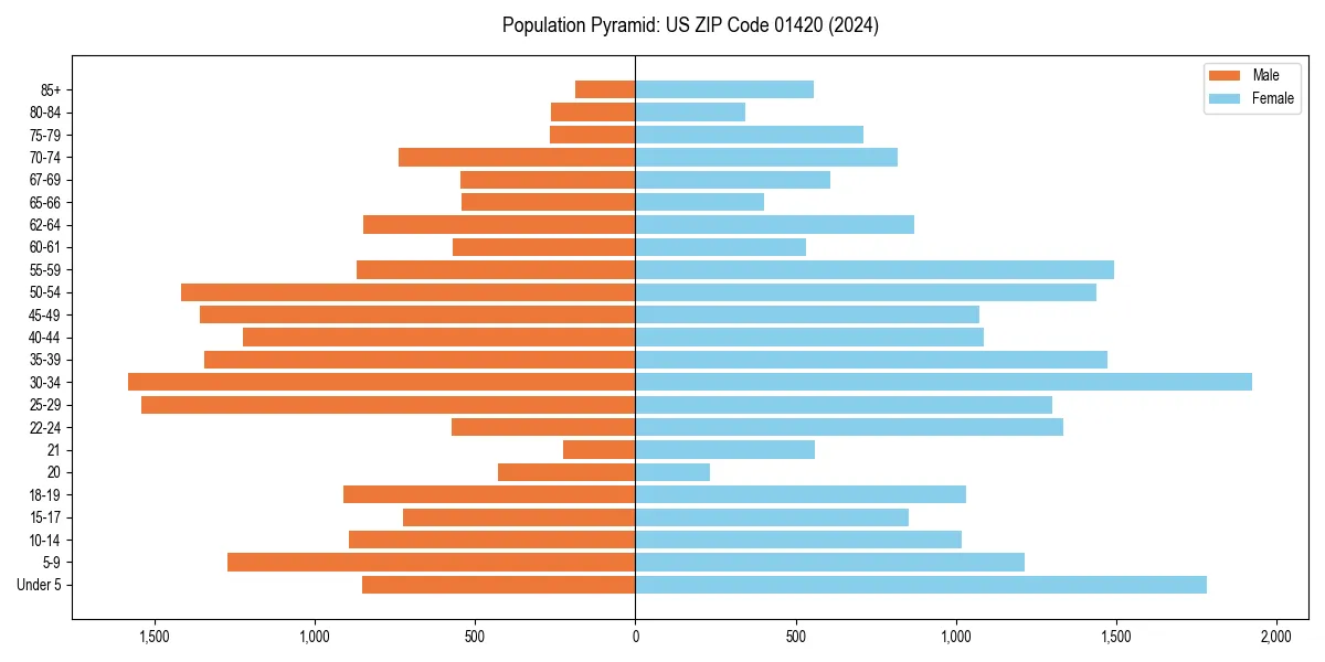 Population pyramid for 