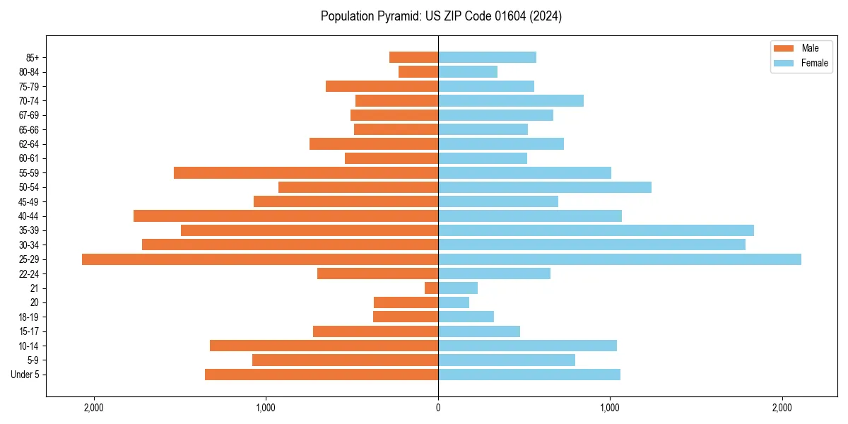 Population pyramid for 