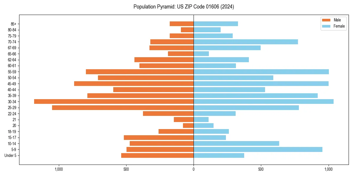 Population pyramid for 