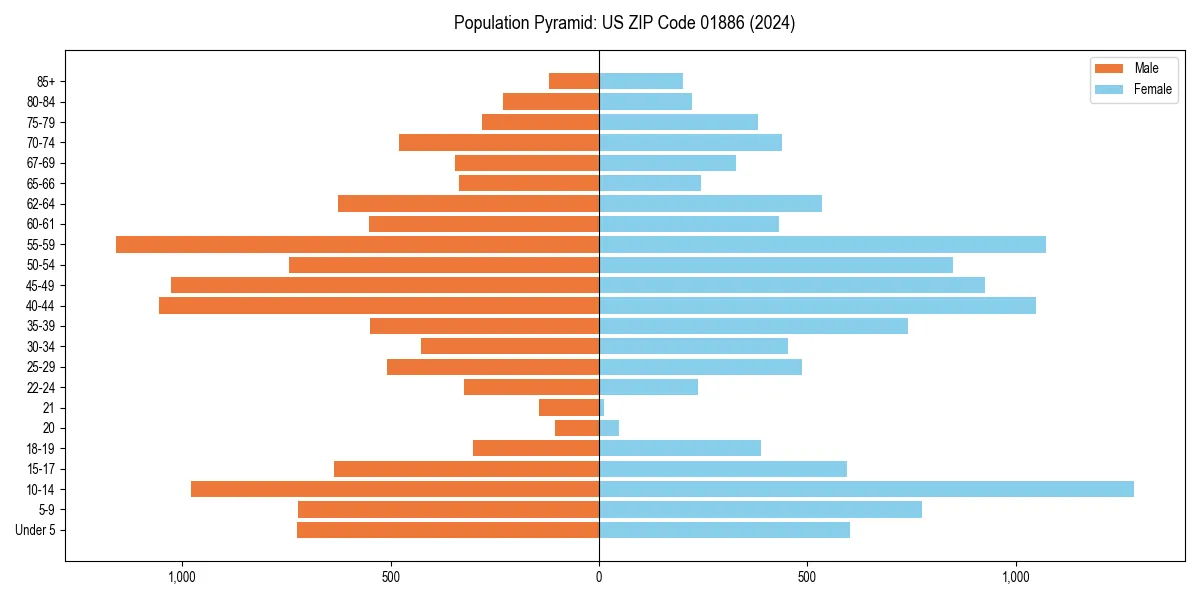 Population pyramid for 