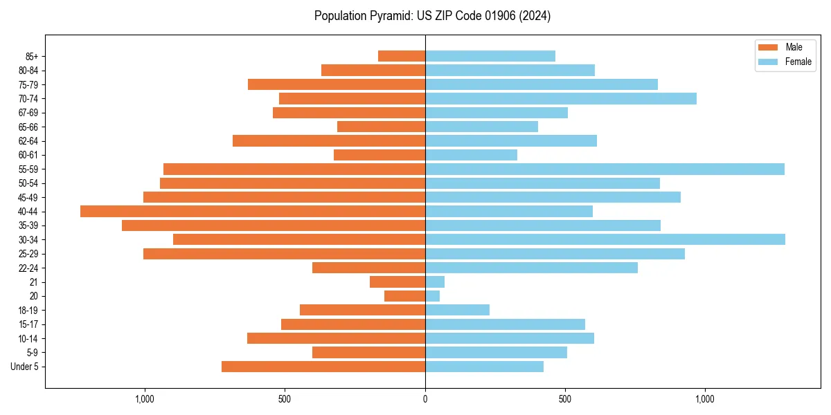 Population pyramid for 