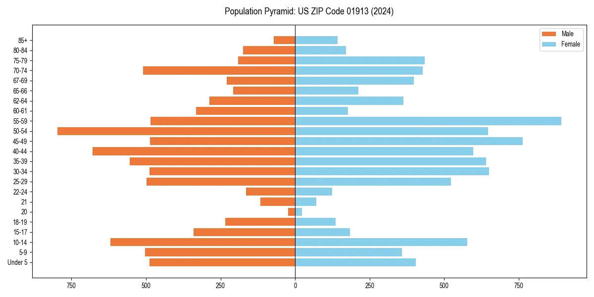 Population pyramid for 