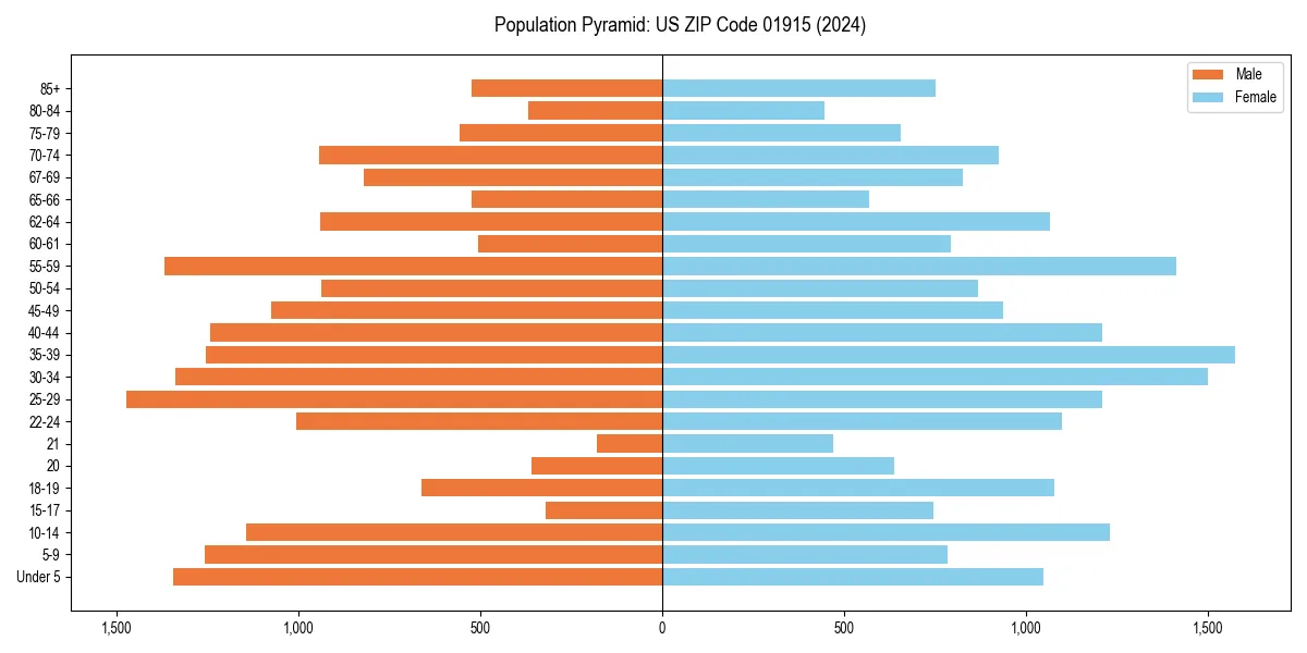 Population pyramid for 