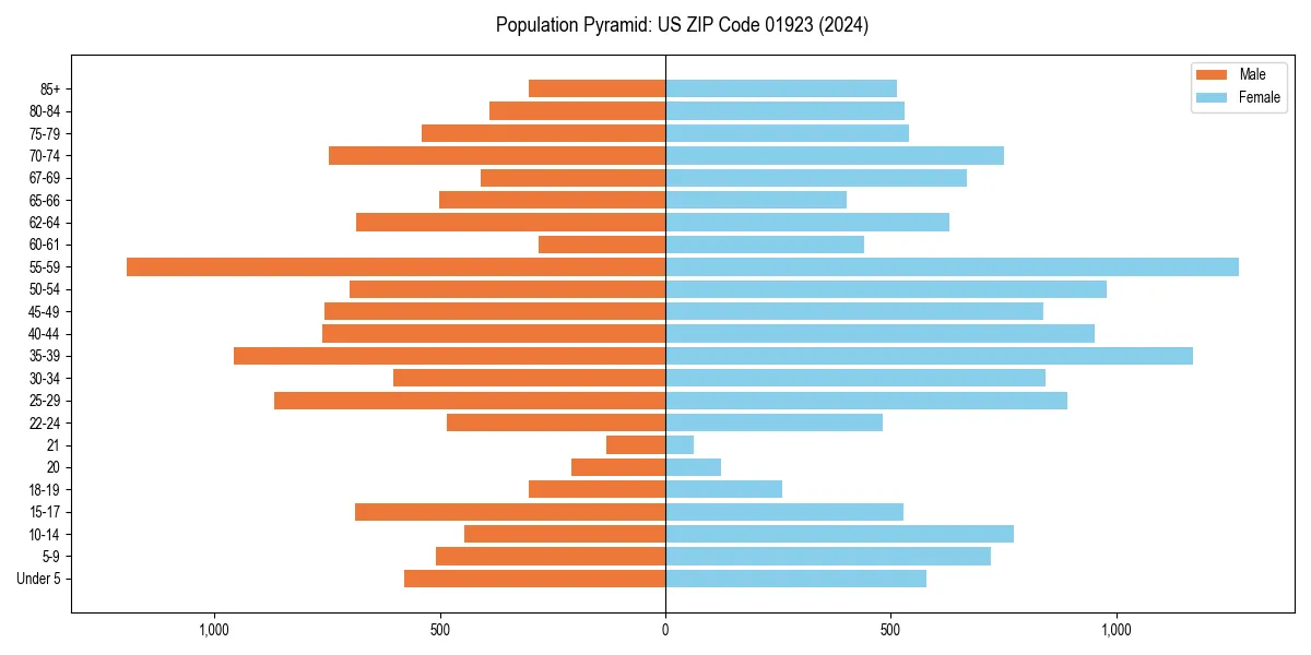 Population pyramid for 