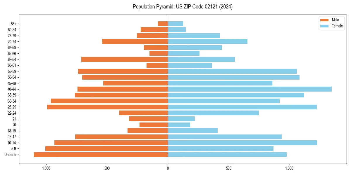 Population pyramid for 