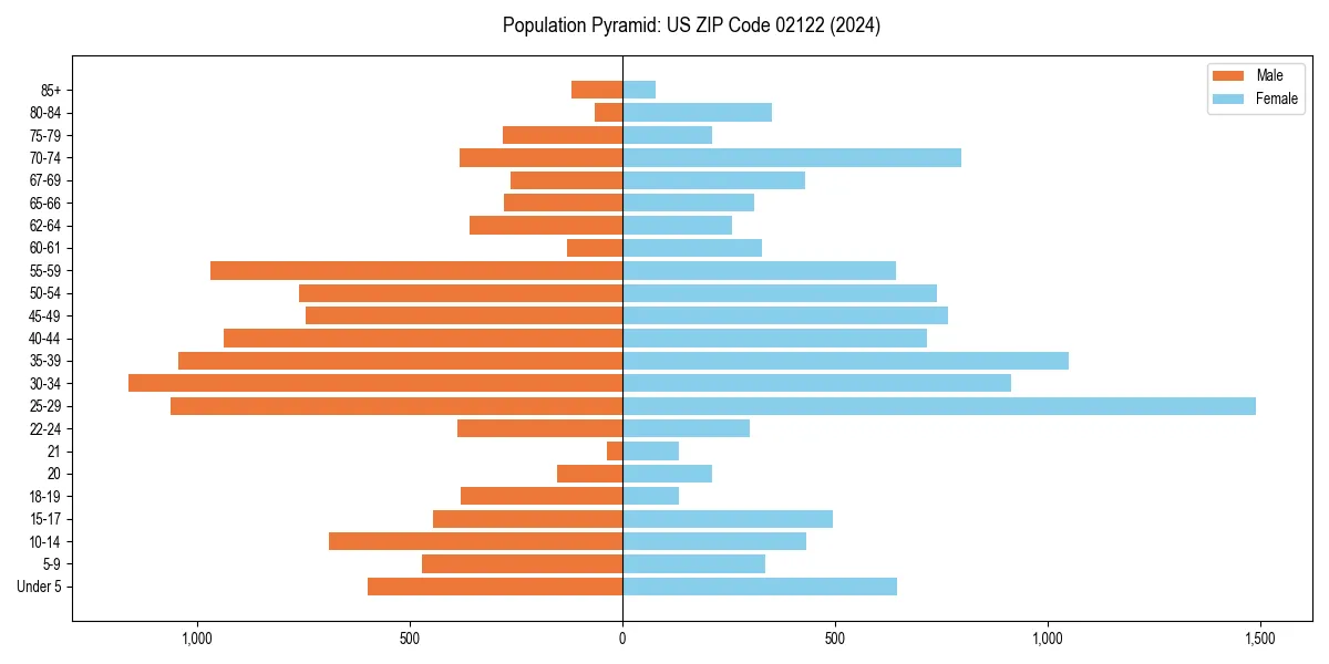 Population pyramid for 