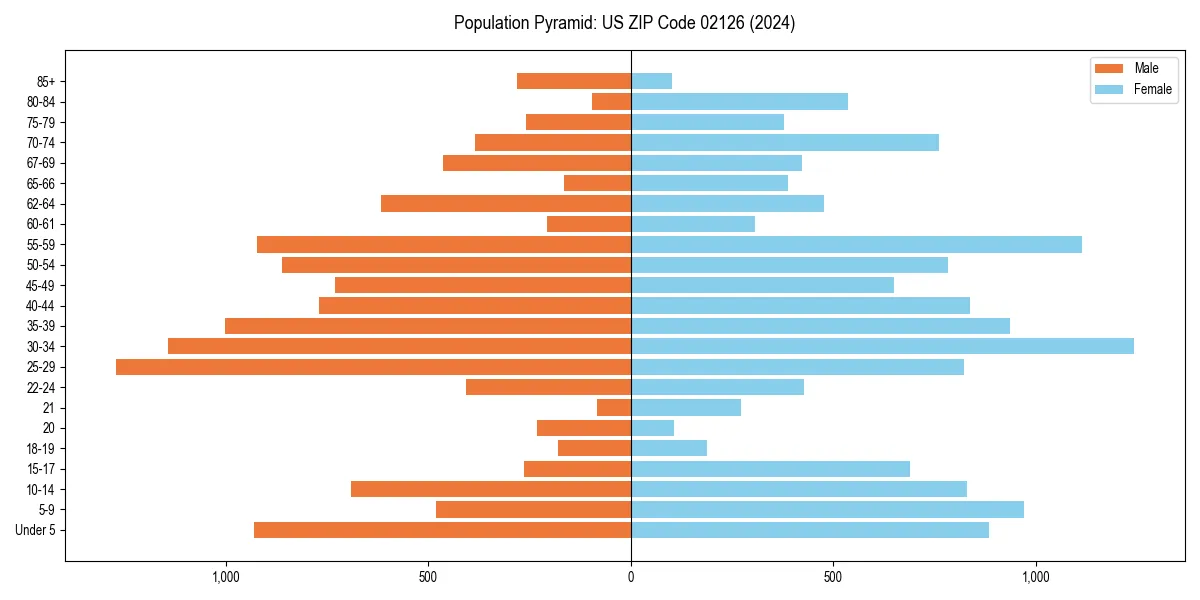 Population pyramid for 