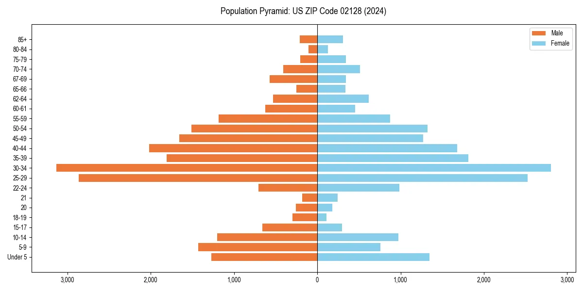 Population pyramid for 