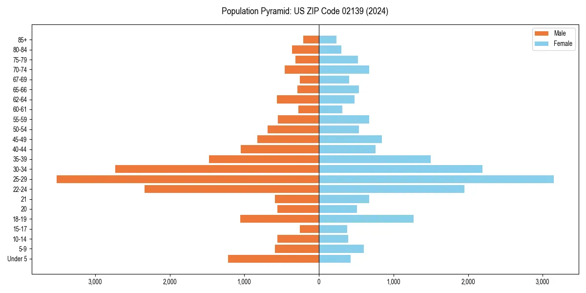 Population pyramid for 