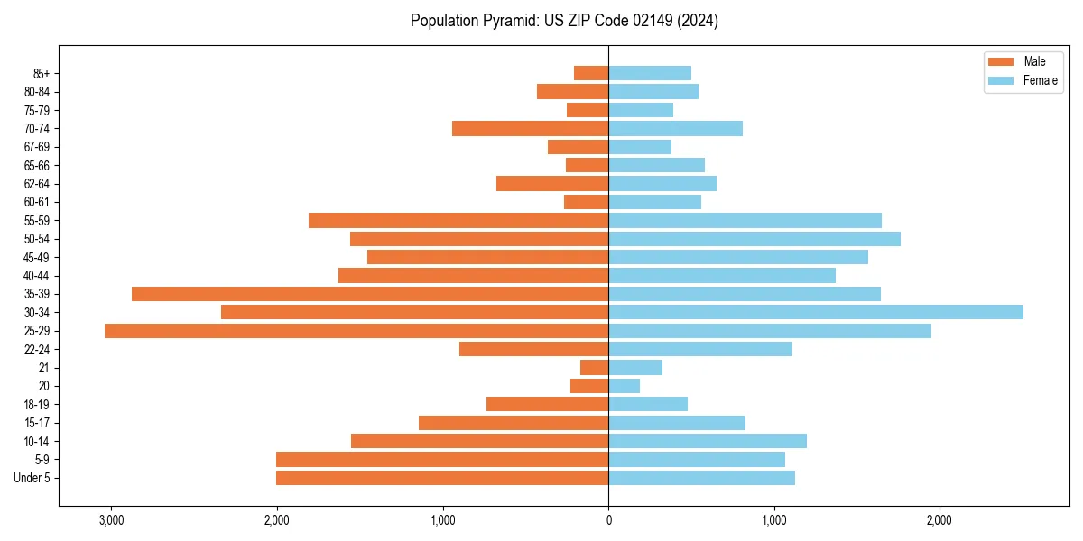 Population pyramid for 