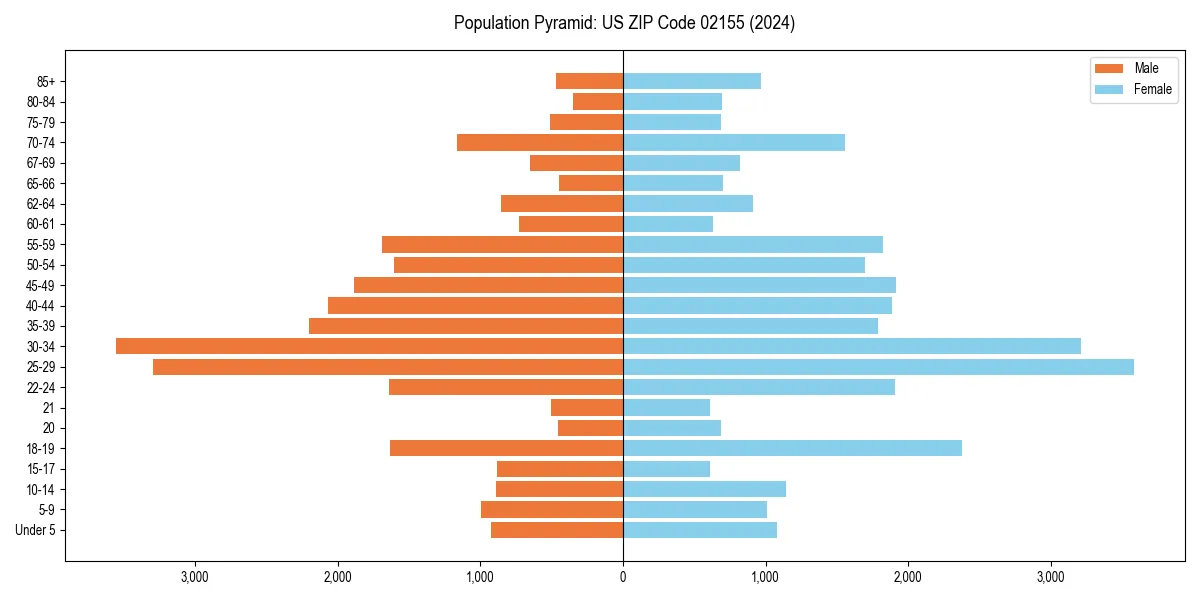 Population pyramid for 