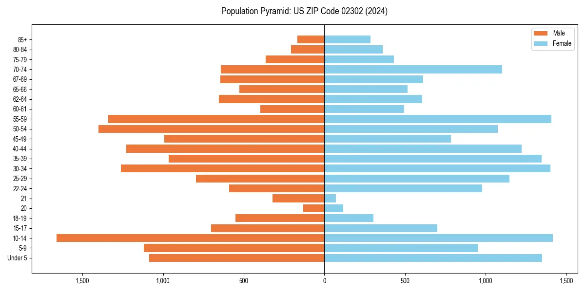 Population pyramid for 