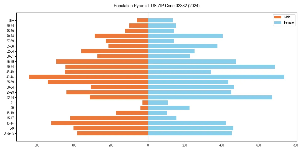 Population pyramid for 