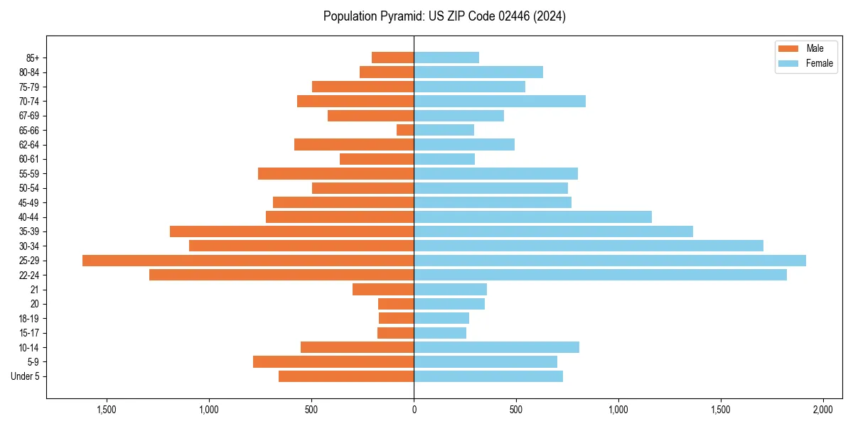 Population pyramid for 
