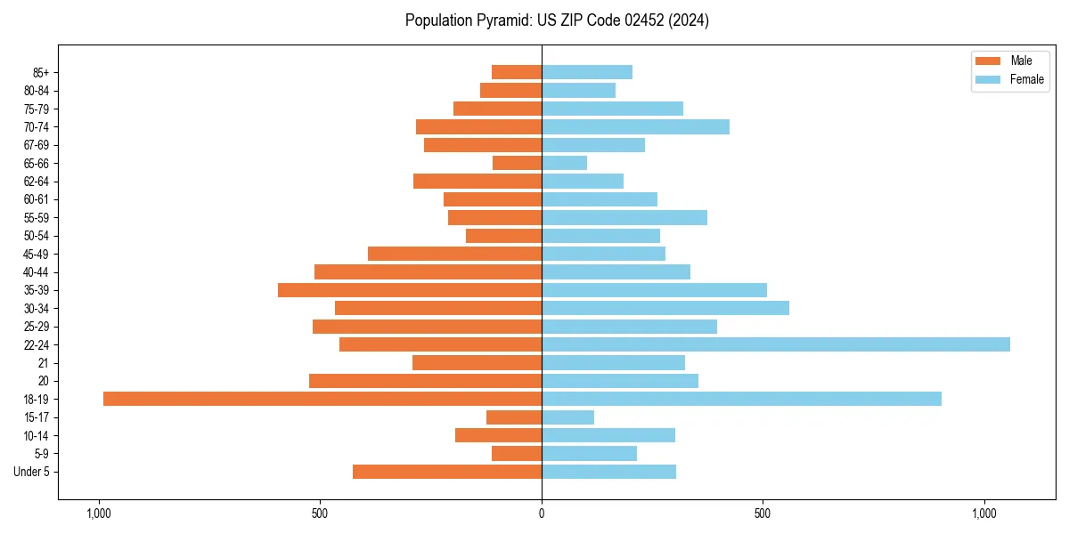 Population pyramid for 